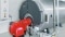 The picture shows a Vitomax LW high pressure hot water boiler in the Gräfelfing heating station.